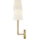 Cora Sconce Wall Light in Lacquered Brass