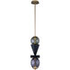 Demi 6.25 inch Winter Brass Pendant Ceiling Light
