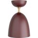 Wade 1 Light 8.5 inch Oxblood Flush Mount Ceiling Light