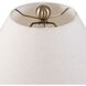 Brinsley 33 inch 150 watt Ivory and Antique Brass Table Lamp Portable Light