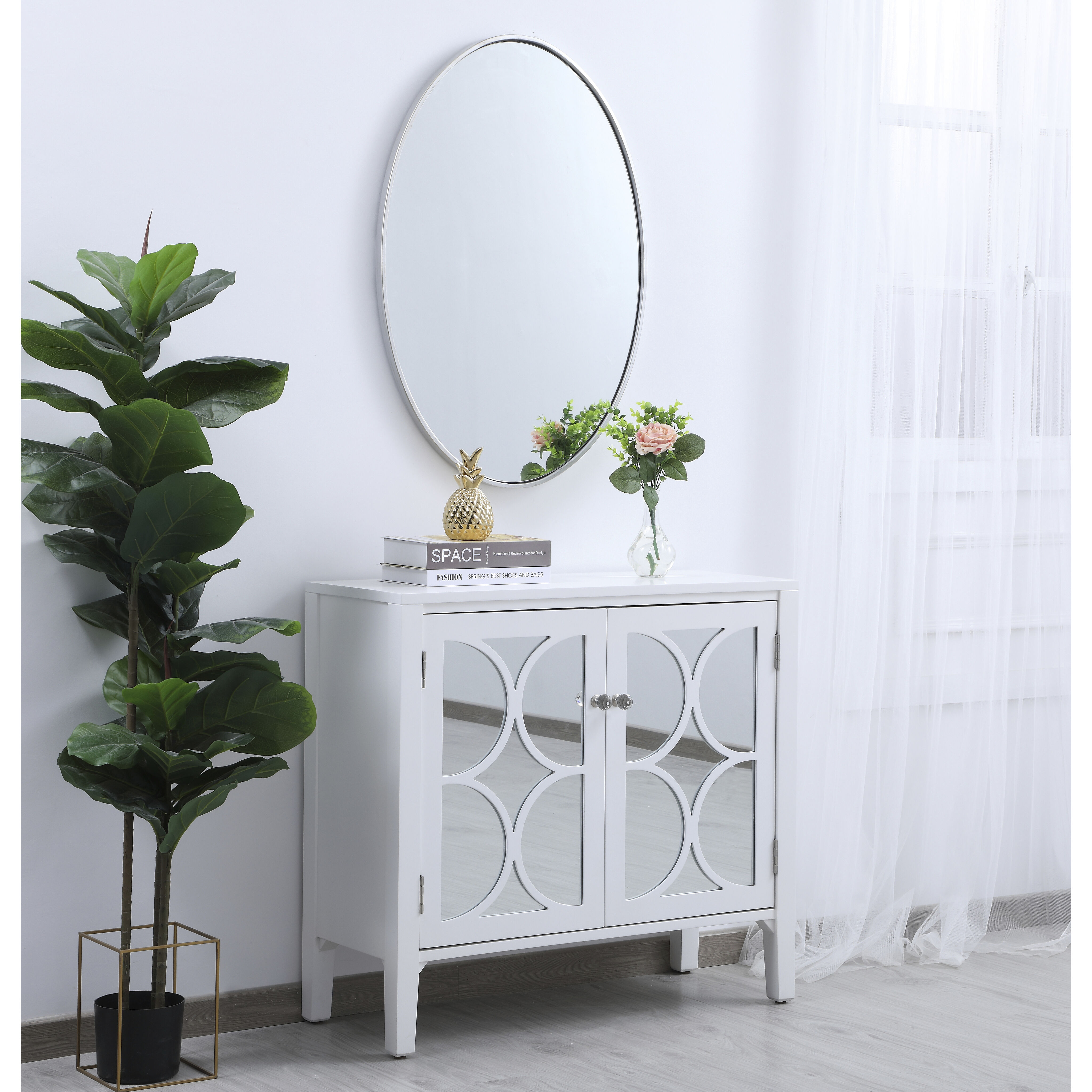 Eternity 34 X 24 inch Silver Wall Mirror