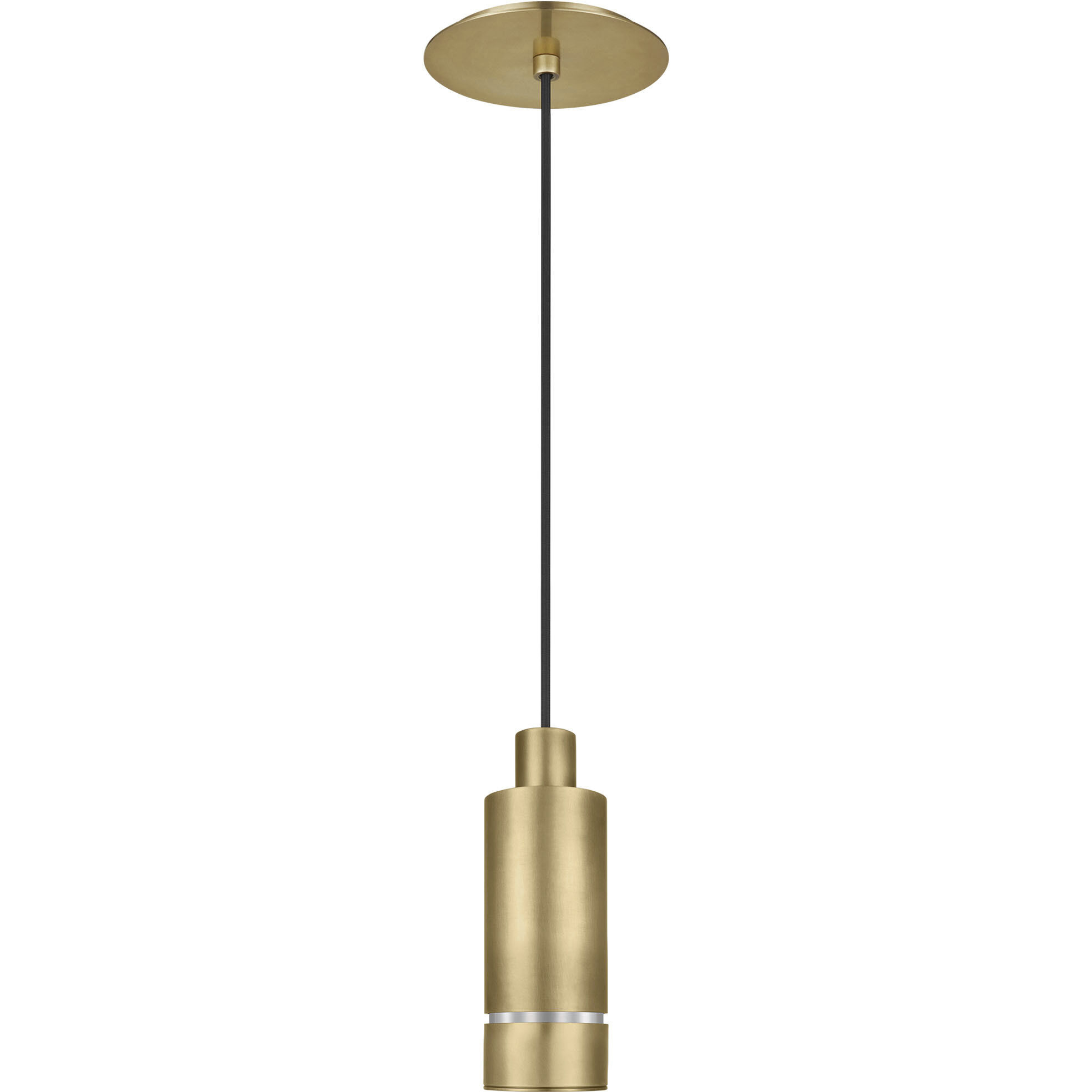 Mick De Giulio Sottile LED Natural Brass Pendant Ceiling Light, Integrated LED