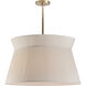 Maria 6 Light 30 inch White/Cream and Gold Pendant Ceiling Light