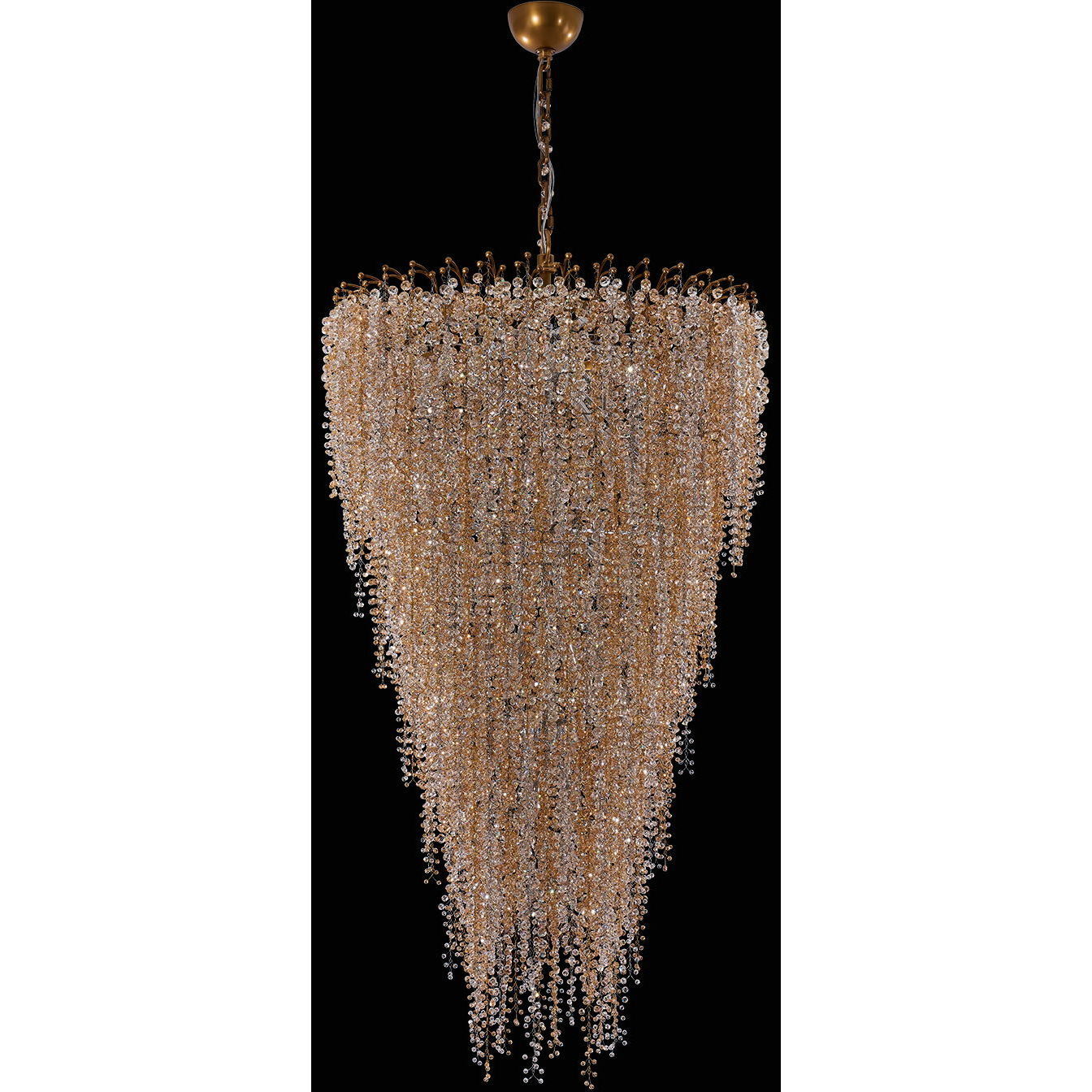 Fuji 36 Light 36 inch True Brass Pendant Ceiling Light