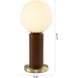 Canada 17 inch 60.00 watt Dark Oak and Satin Brass Table Lamp Portable Light