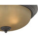 Huntington 3 Light 15 inch Oil Rubbed Bronze Flush Mount Ceiling Light