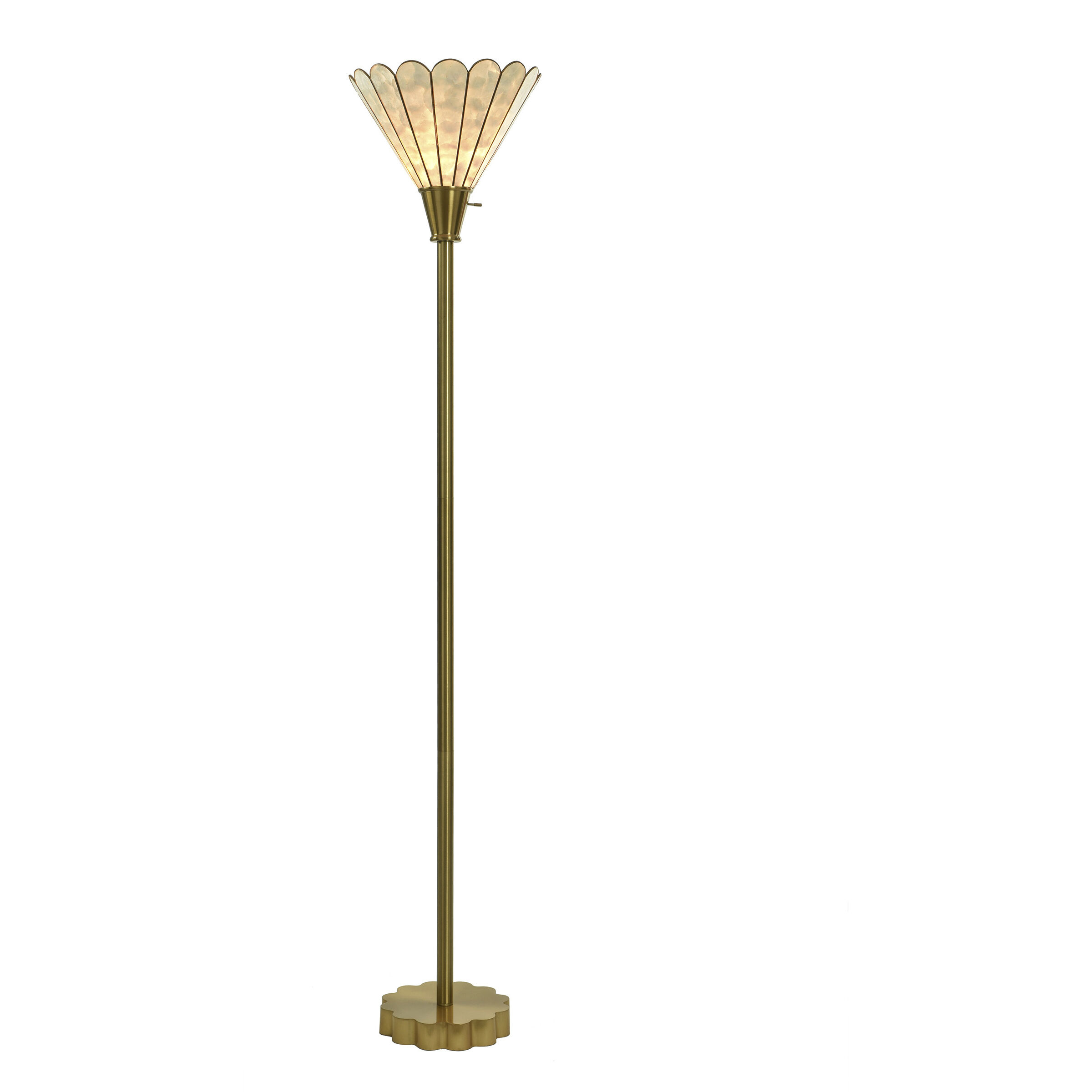 Verity 71 inch 100 watt Polished Brass Floor Lamp Portable Light