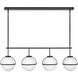 Hollis 4 Light 42.25 inch Black Indoor Linear Chandelier Ceiling Light