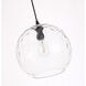 Gibson 1 Light 12 inch Black Pendant Ceiling Light
