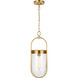 C&M by Chapman & Myers Blaine 1 Light 8 inch Burnished Brass Pendant Ceiling Light