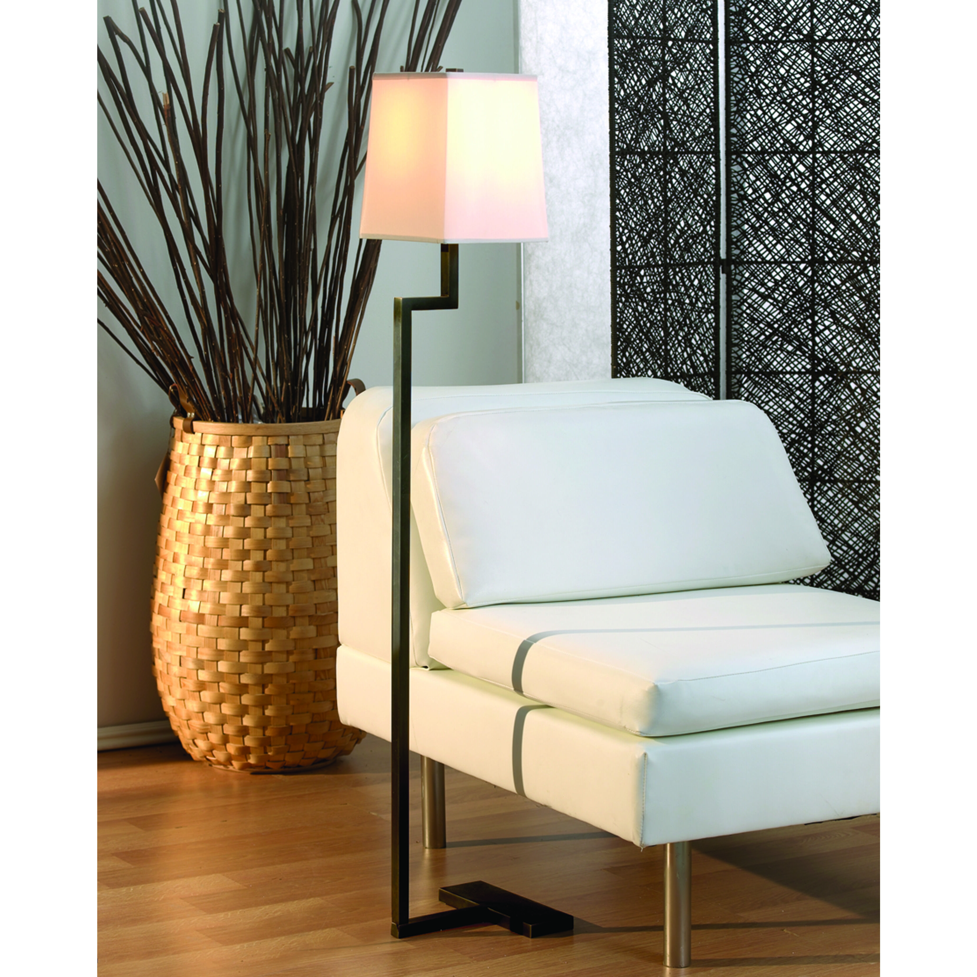 Doughnut 48.75 inch 100 watt Deep Patina Bronze Floor Lamp Portable Light in Snowflake