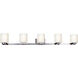 Mona 5 Light 53 inch Brushed Nickel Bath & Vanity Wall Light