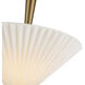 Alora Mood Bridgette 1 Light 16.38 inch Brushed Gold and Folded White Pendant Ceiling Light in Linen Shade