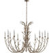 Julie Neill Silva 12 Light 48.25 inch Burnished Silver Leaf Chandelier Ceiling Light, Grande