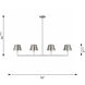 Drew & Jonathan Ender 4 Light 56 inch Brushed Nickel Linear Chandelier Ceiling Light, Large