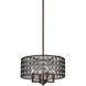 Juli 4 Light 16 inch Natural Burnt Stainless Steel Convertible Pendant Ceiling Light