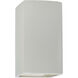 Ambiance Rectangle LED 7.25 inch Matte White Wall Sconce Wall Light, Large