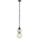 Rosemont 1 Light 9 inch Matte Swirl Glass Pendant Ceiling Light