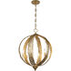 Atlas 6 Light 24 inch Grecian Gold Pendant Ceiling Light