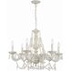 Paris Market 6 Light 28 inch Antique White Chandelier Ceiling Light in Clear Swarovski Strass