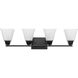 Clifton Heights 4 Light 32 inch Matte Black Bath Vanity Wall Light