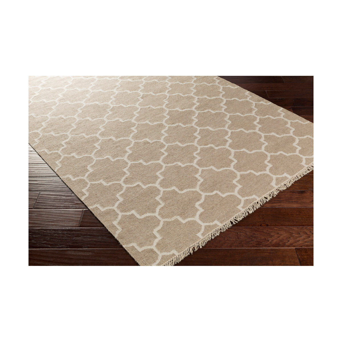 Isle 90 X 60 inch Neutral and Neutral Area Rug, Viscose and Wool
