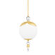 Perla 1 Light 10 inch Aged Brass Pendant Ceiling Light