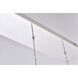 Hana 5 Light 36 inch Chrome Linear Pendant Ceiling Light