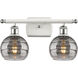 Ballston Rochester 2 Light 15.88 inch White Polished Chrome Bath Vanity Light Wall Light