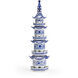 Chelsea House Cobalt/Off White Glaze Pagoda Accent