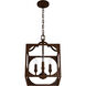 Highland Hill 4 Light 12 inch Textured Rust Pendant Ceiling Light