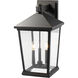 Beacon 3 Light 22.5 inch Oil Rubbed Bronze Outdoor Wall Light