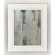 Concrete Planet Gray and Blue and Metallic and White Framed Art, The Studio