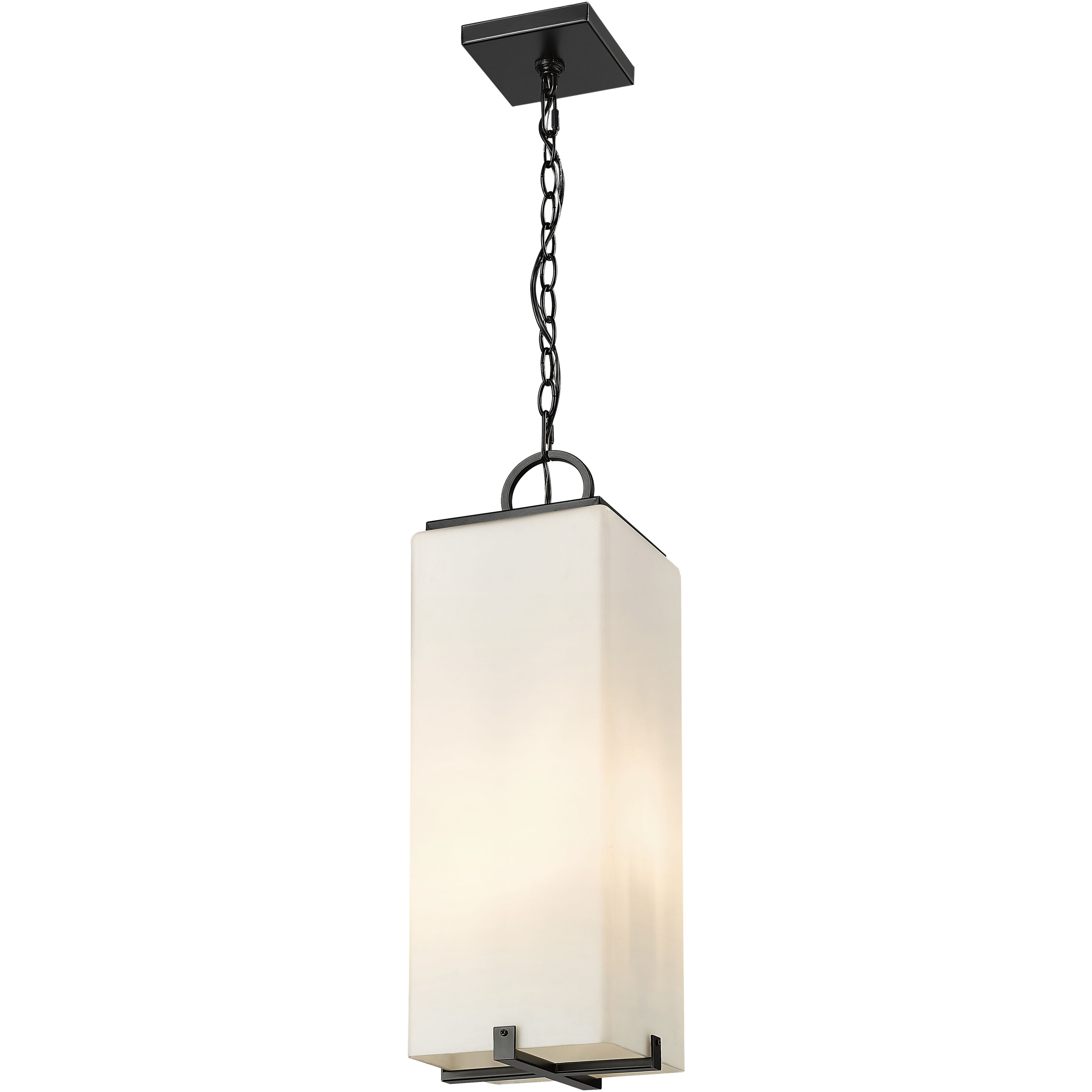 Sana 3 Light 8 inch Black Outdoor Chain Mount Ceiling Fixture