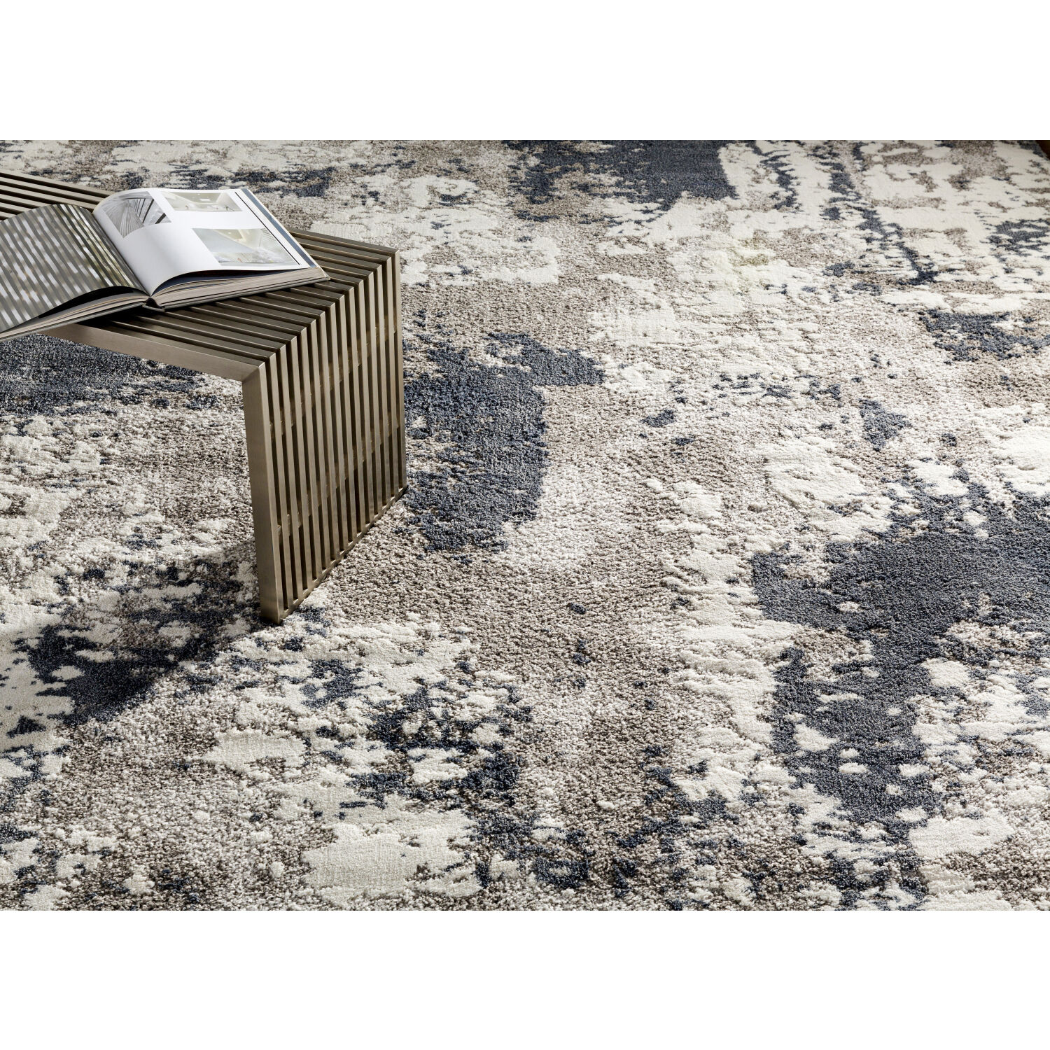 Venice 87 X 63 inch Denim Rug in 5 x 8, Rectangle