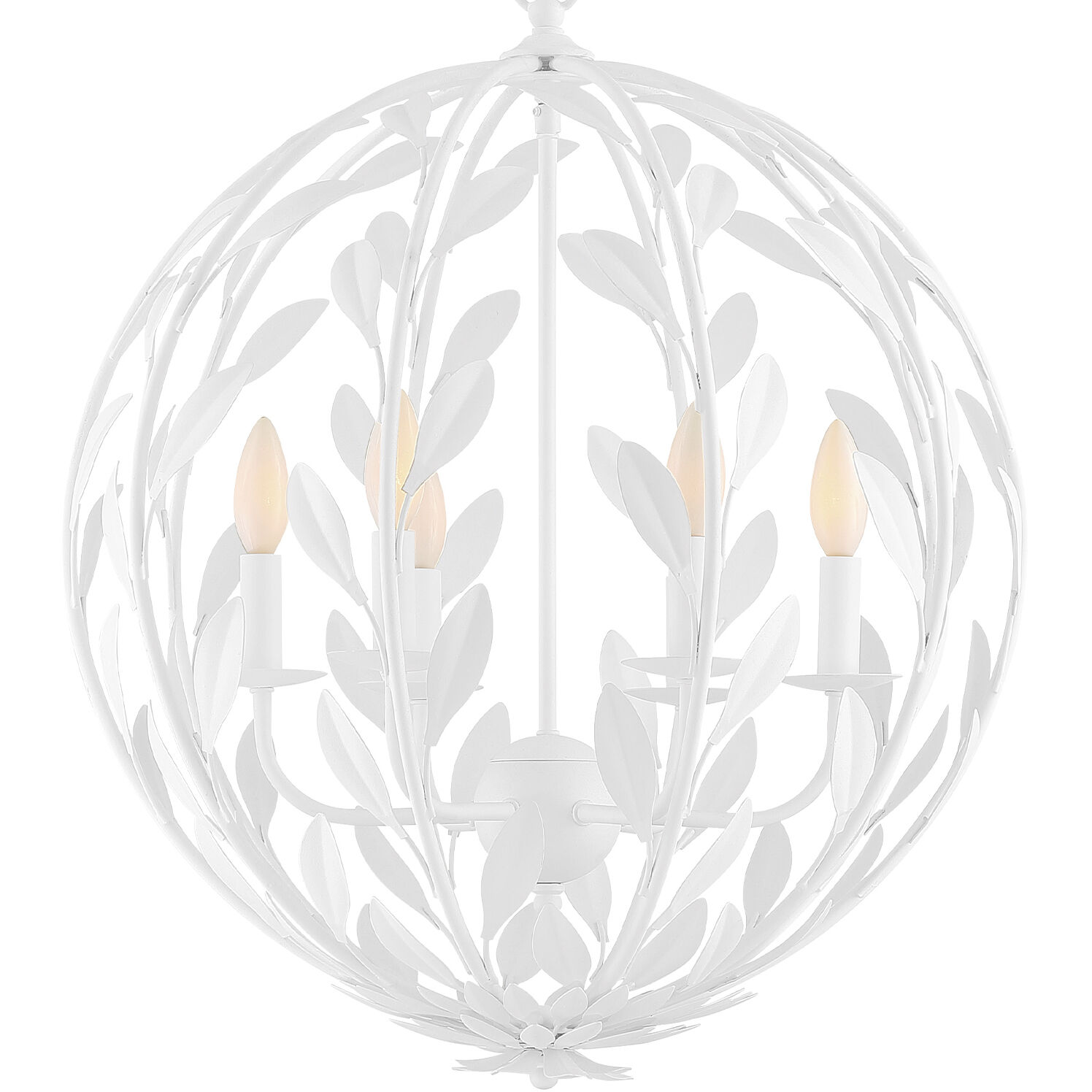 Broche 6 Light 21 inch Matte White Chandelier Ceiling Light