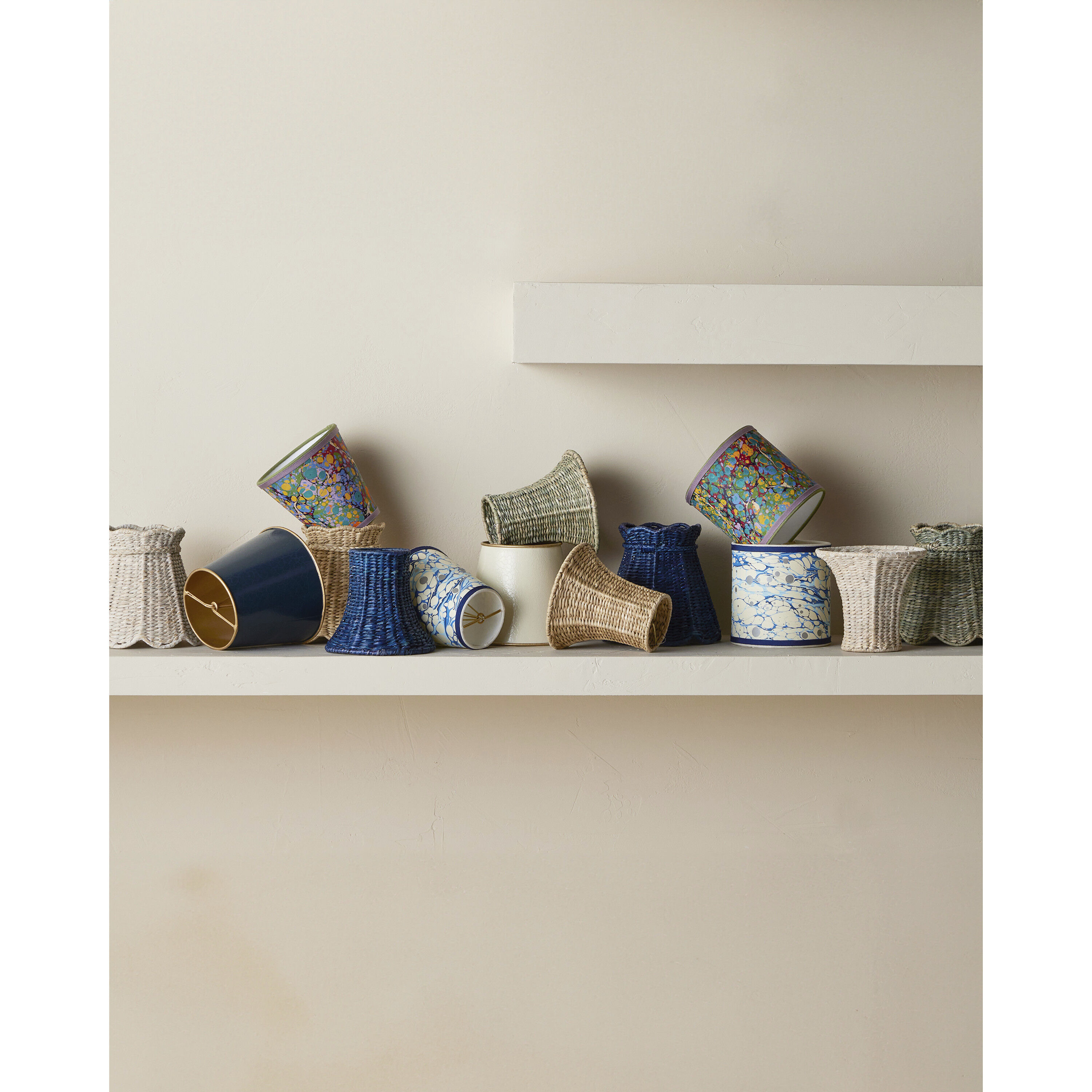 Annabelle Natural 6 inch Tapered Chandelier Shade, Suzanne Duin Collection