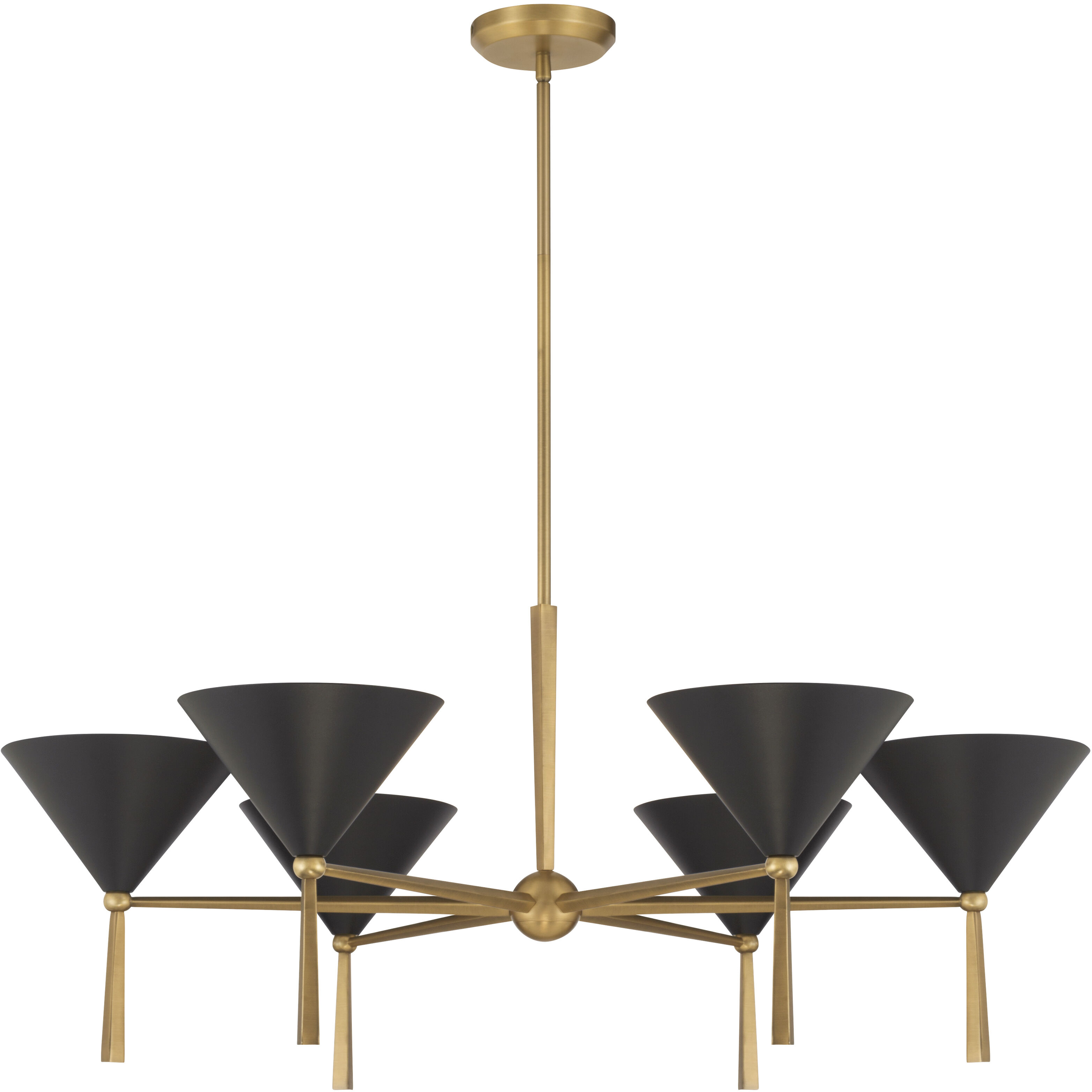 Cortan 6 Light 36 inch Legacy Brass and Dark Bronze Chandelier Ceiling Light