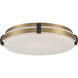 Arclume LED 14.75 inch Legacy Brass and Dark Matte Black Flush Mount Ceiling Light