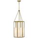 Veleta 4 Light 22 inch Lacquered Brass Chandelier Ceiling Light, Single Tier