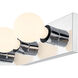 Bellisse 3 Light 18 inch Chrome Bathroom Vanity Light Bar Wall Light