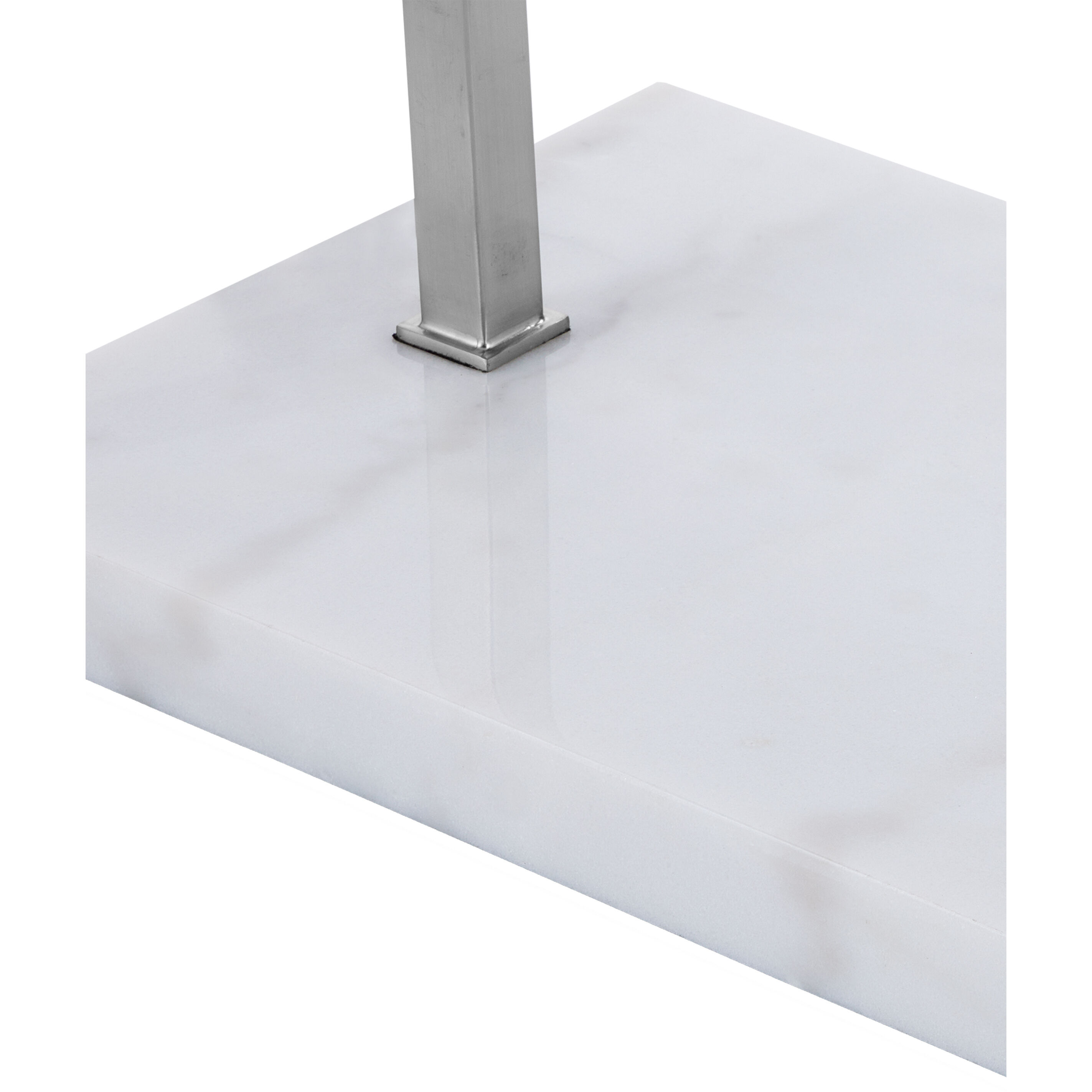 Cloister 87 inch 75 watt Brushed Nickel and White Floor Lamp Portable Light, Large