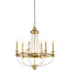 Wildwood 6 Light 28 inch Antique/Clear Chandelier Ceiling Light
