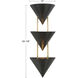 Versus 3 Light 10 inch Urban Bronze Wall Sconce Wall Light in Steel Shade