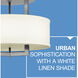 Hampton 3 Light 15 inch Antique Nickel Indoor Semi-Flush Mount Ceiling Light in Non-LED