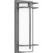 Syndall Outdoor Wall Lantern in Titanium, Medium