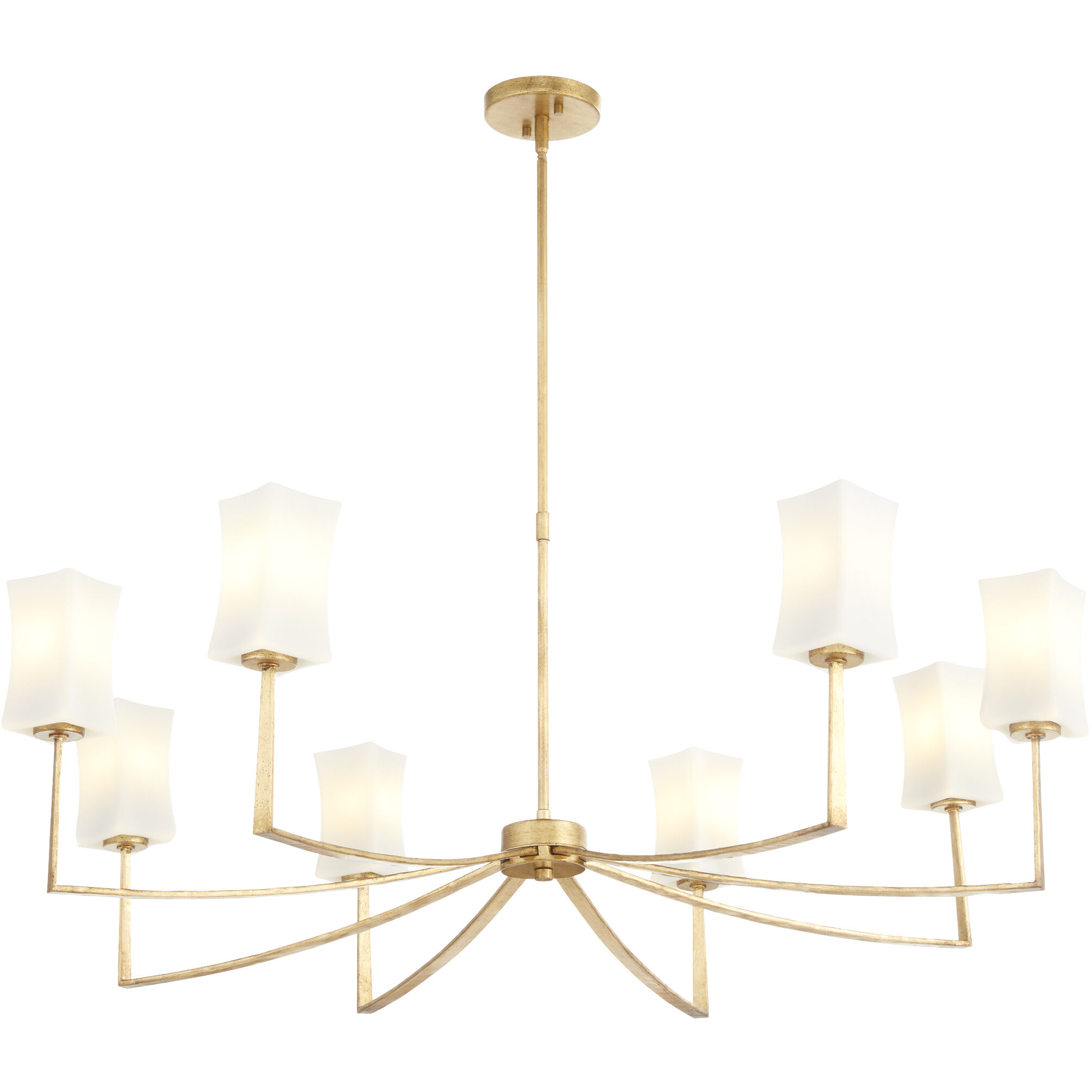 Ayala 8 Light 44 inch Gold Leaf Chandelier Ceiling Light