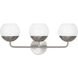 Alvin 3 Light 24.13 inch Brushed Nickel Bath Vanity Wall Light