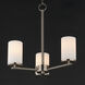 Lateral 3 Light 18 inch Satin Nickel Chandelier Ceiling Light in Satin White
