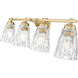 Andree 4 Light 32 inch Modern Gold Bathroom Vanity Wall Light